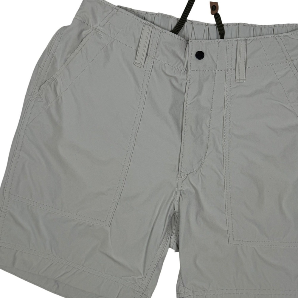 Relwen Utility Windshort Mens Small 6.5" Light Grey Nylon Spandex Stretch Shorts